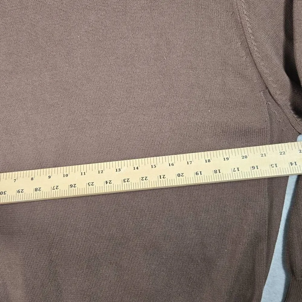 Lacoste Sweater Knit Vneck Size 7 2XL Brown - Picture 6 of 10